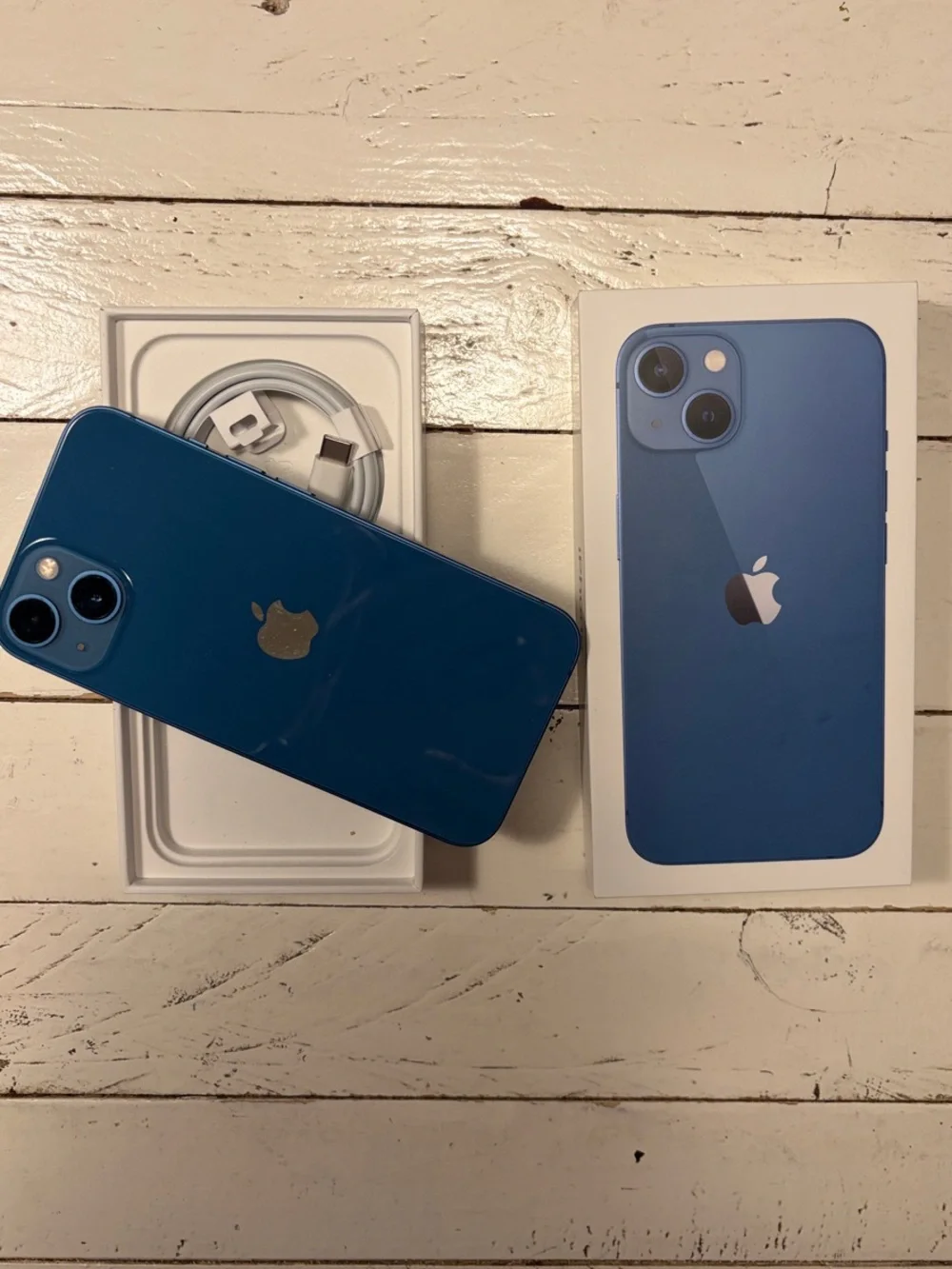 Apple iPhone 13 Blue with Box and Charger